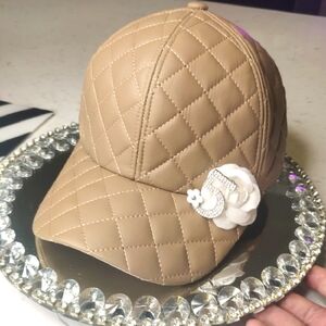 Quilted Camilla Flower Cap